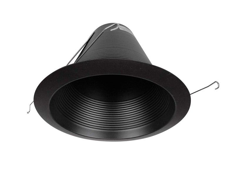 NICOR Lighting 6 inch Black Airtight Recessed Cone Baffle Trim, Fits 6 inch Housings (17550ABK) - Image 3